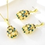 Show details for Trendy Gold Plated Blue 2 Piece Jewelry Set with No-Risk Refund