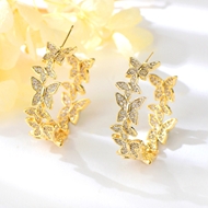 Show details for Butterfly White Big Hoop Earrings with 3~7 Day Delivery Show details for Butterfly White Big Hoop Earrings with 3~7 Day Delivery