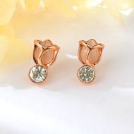 Show details for Designer Rose Gold Plated Pink Big Stud Earrings with No-Risk Return Show details for Designer Rose Gold Plated Pink Big Stud Earrings with No-Risk Return