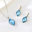 Show details for Geometric Platinum Plated 2 Piece Jewelry Set with Fast Delivery