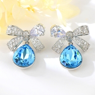 Show details for Bling Big Platinum Plated Dangle Earrings Show details for Bling Big Platinum Plated Dangle Earrings