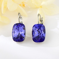 Show details for Unique Swarovski Element Purple Dangle Earrings Show details for Unique Swarovski Element Purple Dangle Earrings