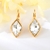 Picture of Staple Swarovski Element White Dangle Earrings