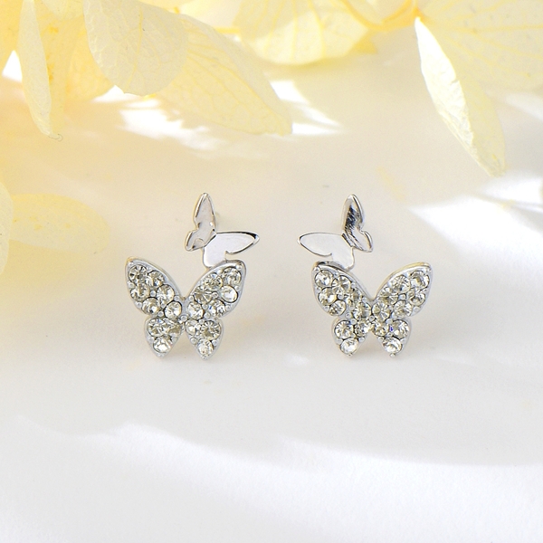 Picture of Butterfly Cubic Zirconia Big Stud Earrings at Unbeatable Price