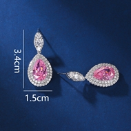 Picture of Famous Big Pink Dangle Earrings