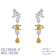 Picture of Good Quality Cubic Zirconia Big Dangle Earrings