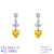 Picture of Purchase Platinum Plated Yellow Dangle Earrings Exclusive Online