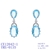 Picture of Featured Blue Cubic Zirconia Dangle Earrings with Full Guarantee