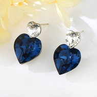 Show details for Love & Heart Platinum Plated Dangle Earrings at Unbeatable Price Show details for Love & Heart Platinum Plated Dangle Earrings at Unbeatable Price