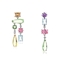 Show details for Low Cost Platinum Plated Colorful Dangle Earrings with Low Cost