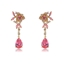 Show details for Low Cost Gold Plated Pink Dangle Earrings with Low Cost