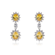 Picture of Impressive Yellow Flowers & Plants Dangle Earrings with Low MOQ