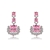 Picture of Bulk Platinum Plated Pink Dangle Earrings Exclusive Online