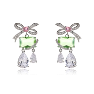 Picture of Designer Platinum Plated Irregular Dangle Earrings at Great Low Price