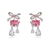 Picture of Nice Cubic Zirconia Pink Dangle Earrings