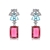 Picture of Delicate Cubic Zirconia Platinum Plated Dangle Earrings