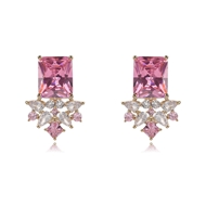 Picture of Luxury Pink Huggie Earrings Online Only