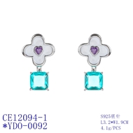 Picture of Hot Selling Platinum Plated Luxury Dangle Earrings from Top Designer