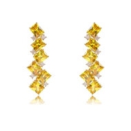 Picture of Buy Gold Plated Geometric Dangle Earrings with Wow Elements