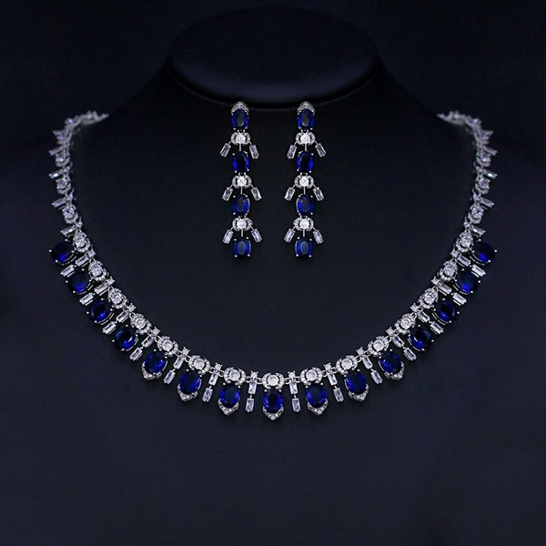 Picture of Nice Cubic Zirconia Geometric 2 Piece Jewelry Set