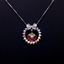 Show details for Stylish Geometric Colorful Pendant Necklace