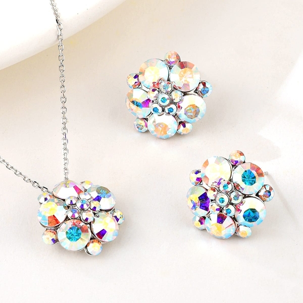 Picture of Unique Swarovski Element Flower 2 Piece Jewelry Set