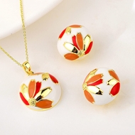 Picture of Unusual Flowers & Plants White 2 Piece Jewelry Set