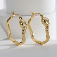 Picture of Wholesale Copper or Brass Gold Plated Small Hoop Earrings with No-Risk Return