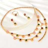 Show details for New Cubic Zirconia Copper or Brass 4 Piece Jewelry Set Show details for New Cubic Zirconia Copper or Brass 4 Piece Jewelry Set