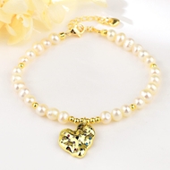 Show details for Nice fresh water pearl Gold Plated Fashion Bracelet Show details for Nice fresh water pearl Gold Plated Fashion Bracelet