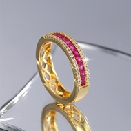 Picture of Impressive Red Party Fashion Ring with Beautiful Craftmanship