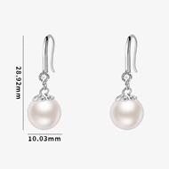 Picture of Most Popular Artificial Pearl Cute Dangle Earrings