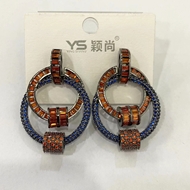 Show details for Charming Blue Copper or Brass Dangle Earrings As a Gift Show details for Charming Blue Copper or Brass Dangle Earrings As a Gift