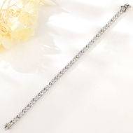 Picture of Attractive White Platinum Plated Fashion Bracelet with Unbeatable Quality