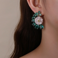 Picture of Stylish Flowers & Plants Green Dangle Earrings