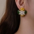 Picture of Delicate Flowers & Plants Yellow Dangle Earrings