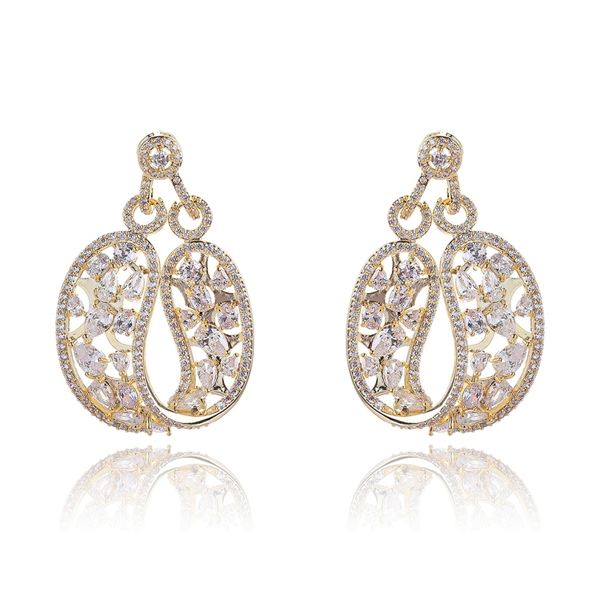 Picture of Luxury Cubic Zirconia Dangle Earrings with Worldwide Shipping