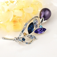 Show details for Wholesale Platinum Plated Swarovski Element Brooche of Original Design Show details for Wholesale Platinum Plated Swarovski Element Brooche of Original Design
