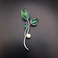 Show details for Nickel Free Platinum Plated Fashion Brooche in Flattering Style Show details for Nickel Free Platinum Plated Fashion Brooche in Flattering Style