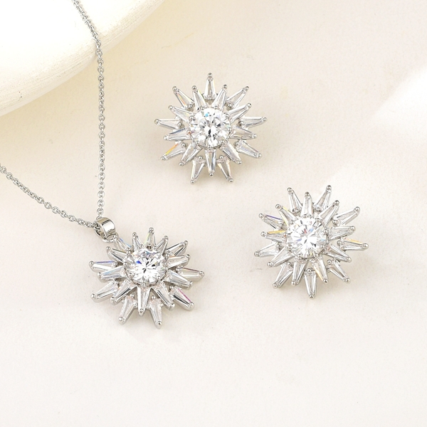 Picture of Latest Snowflake Party 2 Piece Jewelry Set