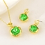 Show details for Most Popular Artificial Crystal Green 2 Piece Jewelry Set
