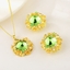 Show details for Nickel Free Gold Plated Green 2 Piece Jewelry Set with Easy Return
