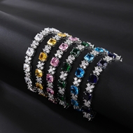 Picture of Buy Platinum Plated Copper or Brass Fashion Bracelet with Low Cost