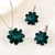 Picture of Eye-Catching Green Platinum Plated 2 Piece Jewelry Set with Member Discount