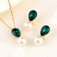 Show details for Hypoallergenic Copper or Brass Green 2 Piece Jewelry Set with Easy Return Show details for Hypoallergenic Copper or Brass Green 2 Piece Jewelry Set with Easy Return