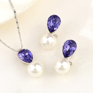 Show details for Party Platinum Plated 2 Piece Jewelry Set with Beautiful Craftmanship Show details for Party Platinum Plated 2 Piece Jewelry Set with Beautiful Craftmanship