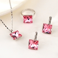 Show details for New Swarovski Element Platinum Plated 3 Piece Jewelry Set Show details for New Swarovski Element Platinum Plated 3 Piece Jewelry Set
