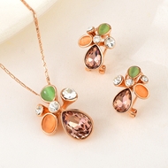 Picture of Latest Flowers & Plants Artificial Crystal 2 Piece Jewelry Set