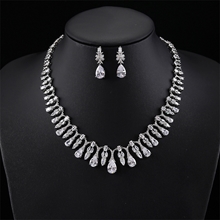 Show details for Platinum Plated Luxury 2 Piece Jewelry Set Online Shopping