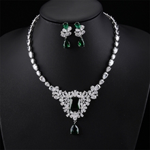 Show details for Bulk Platinum Plated Luxury 2 Piece Jewelry Set Wholesale Price